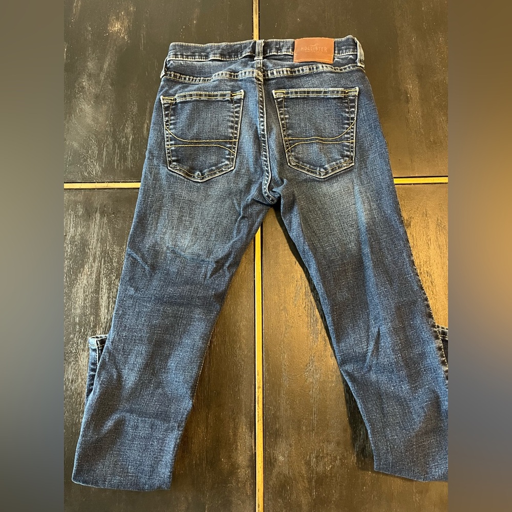 Hollister Men's Skinny Jeans - Dark Blue Wash